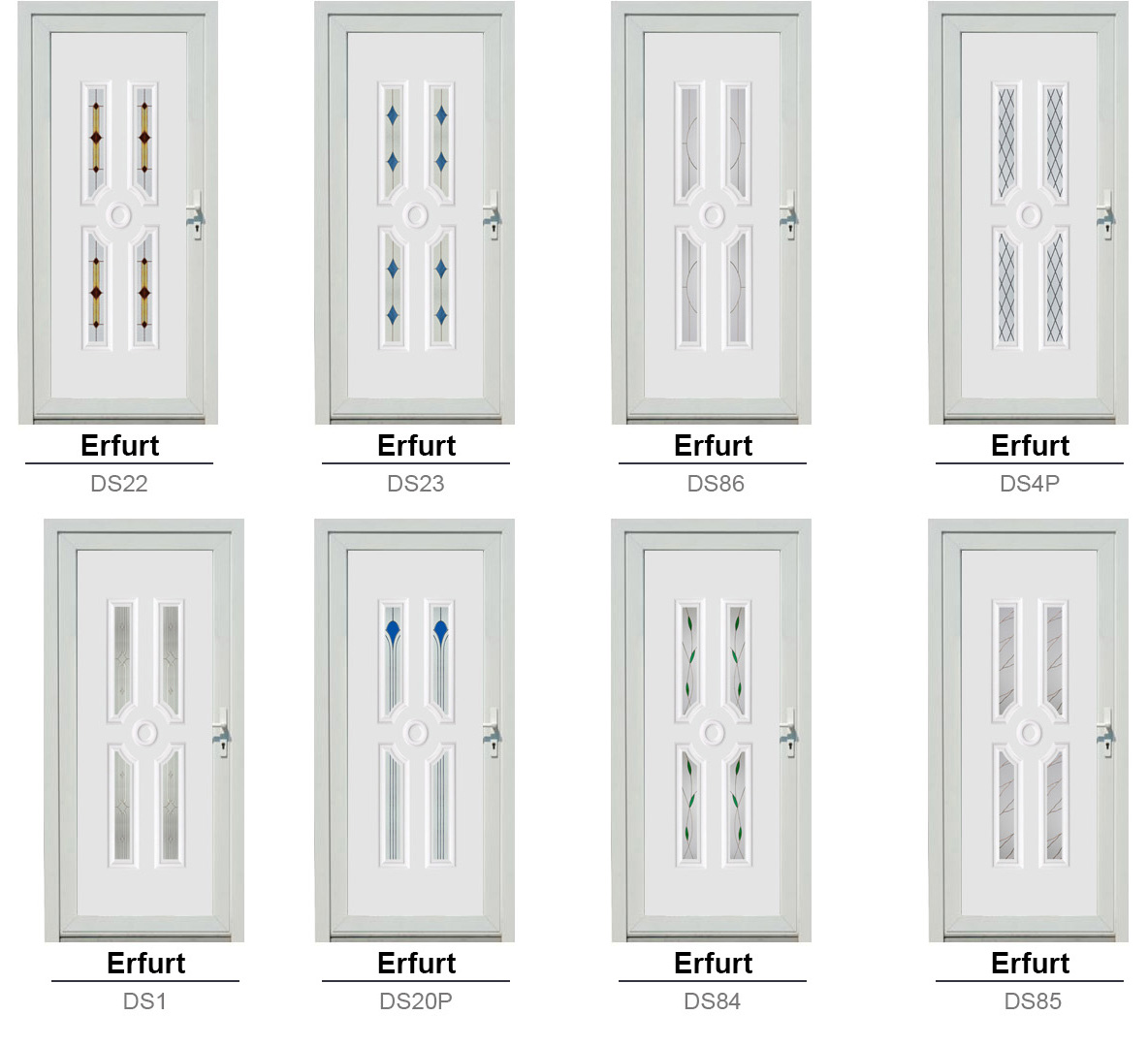 Műanyag Bejárati Ajtók - Erfurt díszpanelos