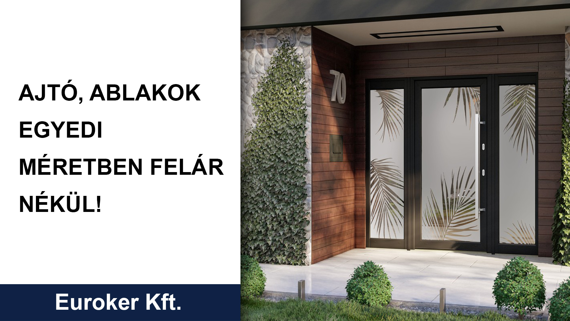 Műanyag Bejárati Ajtók Olcsón | Műanyag Bejárati Ajtó /Tele üveges/ műanyag bejárati ajtó